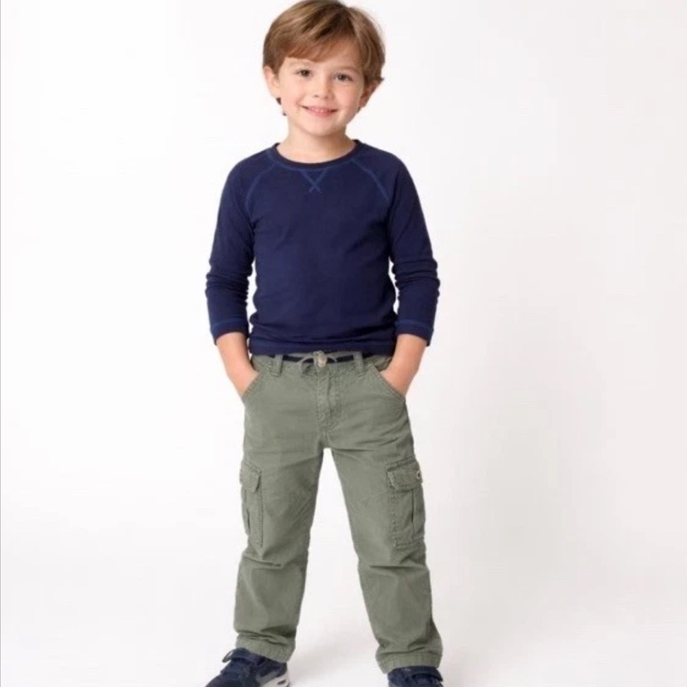 Gymboree Olive Green Cargo Pants and Navy Shirt Boys Size 4